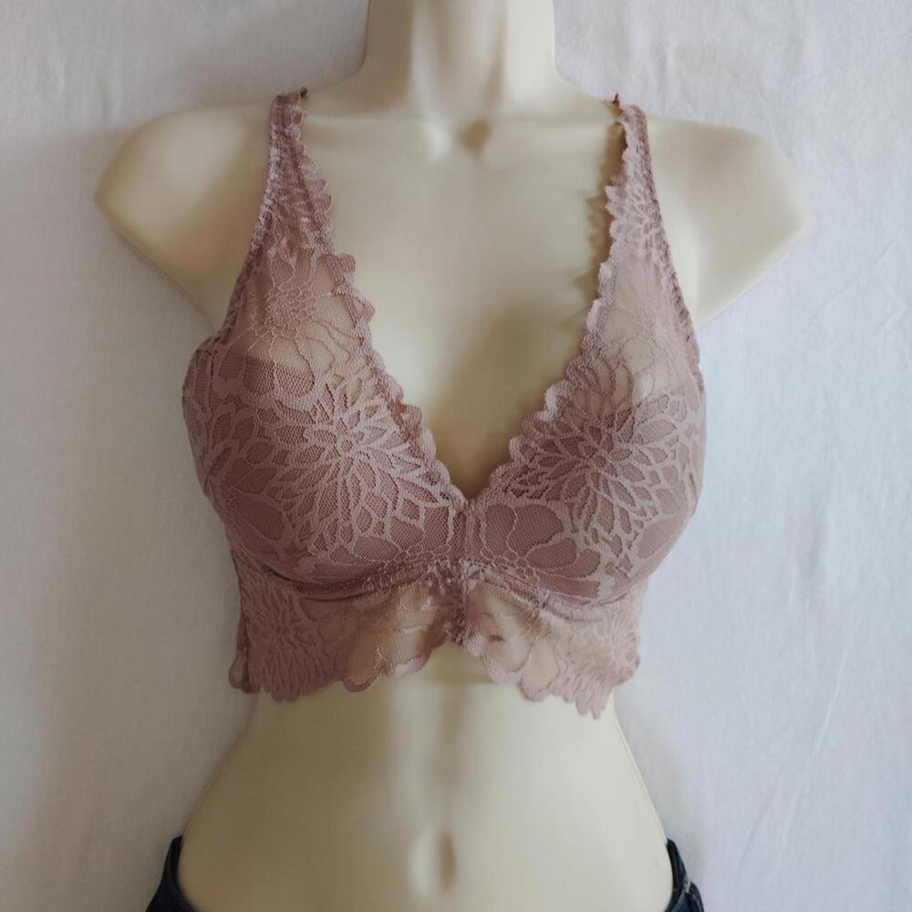 Victoria's Secret Women's Pink and Tan Bra